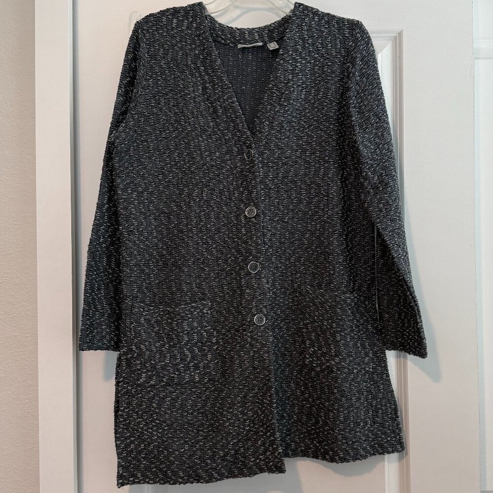 GRAVER Susan Graver Novelty Slub-Knit Cardigan Size Small Excellent Condition